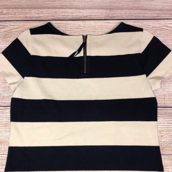 LOFT Cream and Black Striped Top - Picture 3 of 4
